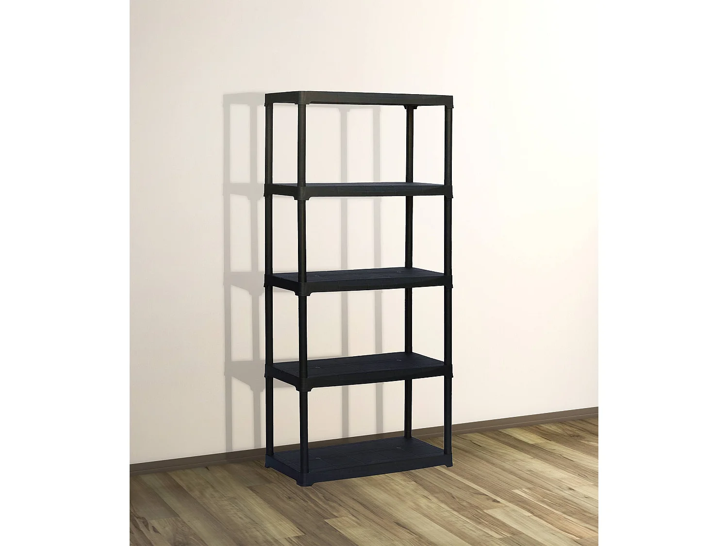 Armoire d'extérieur Damme, Etagère d'extérieur, Armoire de balcon polyvalente, Armoire d'extérieur, 100% Made in Italy, Anthracite, 90x40h176 cm