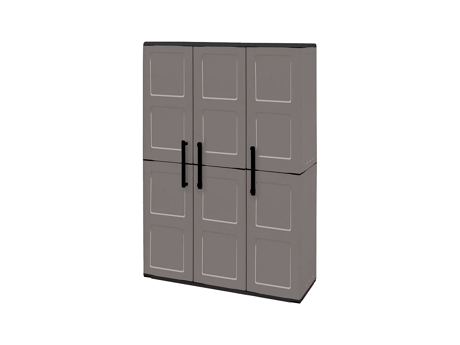 Armadio da Esterno Amordel, 3 Ripiani Made in Italy, 37x102x163h cm Grigio, Mobile da Giardino