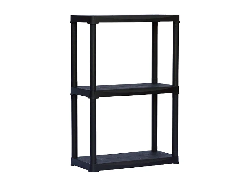 Armoire d'extérieur Anversa, Etagère d'extérieur, Armoire de balcon polyvalente avec 1 étagère, 100% Made in Italy, 60x30h90 cm, Anthracite