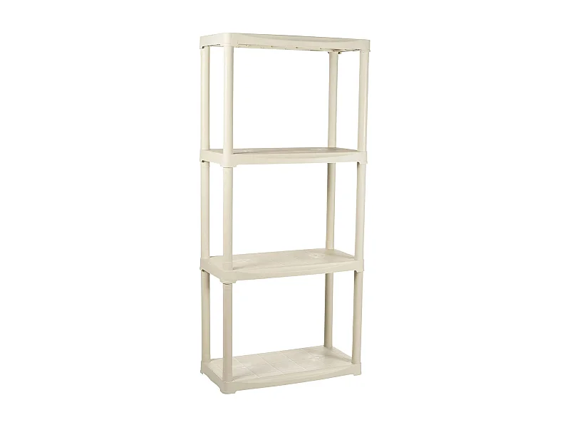 Armoire d'extérieur Eupen, Etagère d'extérieur, Armoire de balcon polyvalente, Armoire d'extérieur, 100% Made in Italy, 60x30h133 cm, Blanc