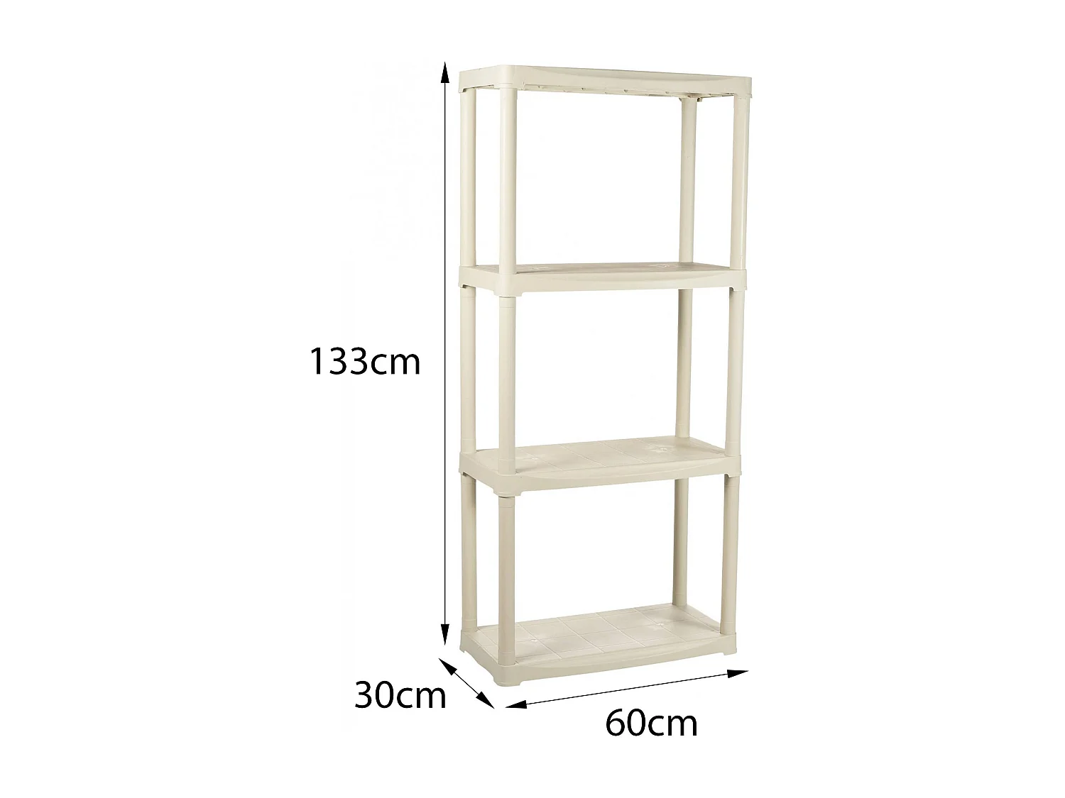 Darbitri buitengarderobe, buitenplank, multifunctionele balkongarderobe, buitenkast, 100% gemaakt in Italië, 60x30h133 cm, wit