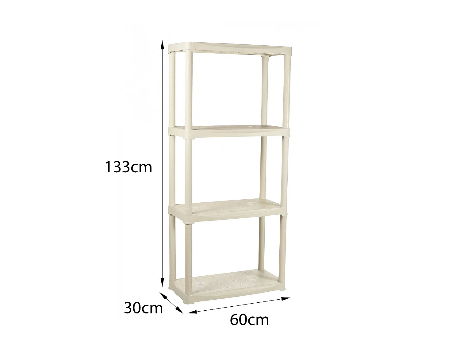 Darbitri Outdoor-Garderobe, Outdoor-Regal, Mehrzweck-Balkongarderobe, Outdoor-Schrank, 100 % Made in Italy, 60 x 30 x 133 cm, WeiÃŸ