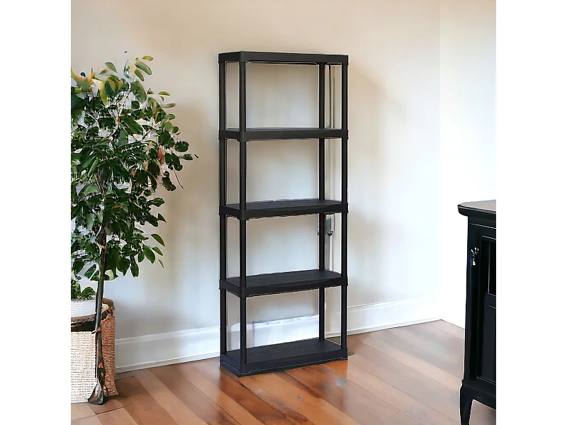 Dammendol buitenkast, rekEn outdoor, Multifunctionele balkonkast, Buitenkast, 100% Made in Italy, Antraciet, 70x30h176 cm