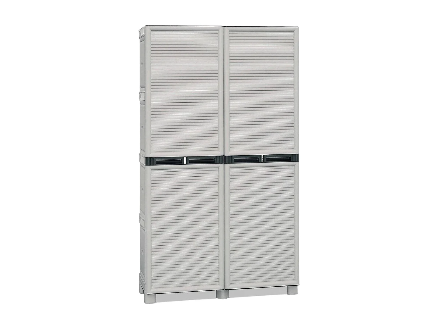 Dbaldanz buitengarderobe, Buitenkast, Multifunctionele waskast, 100% Made in Italy, Lichtgrijs, 100x39h172 cm