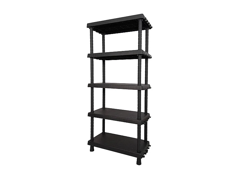 Armoire d'extérieur Incourt, Etagère d'extérieur, Armoire polyvalente avec 3 étagères, 100% Made in Italy, Anthracite, 72x35h165 cm