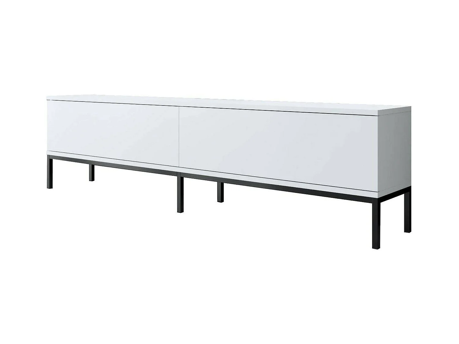 Dpetrell tv-meubel, woonkamer dressoir, laag tv-meubel, gemonteerd wandonderstel, 180x30h47 cm, zwart-wit