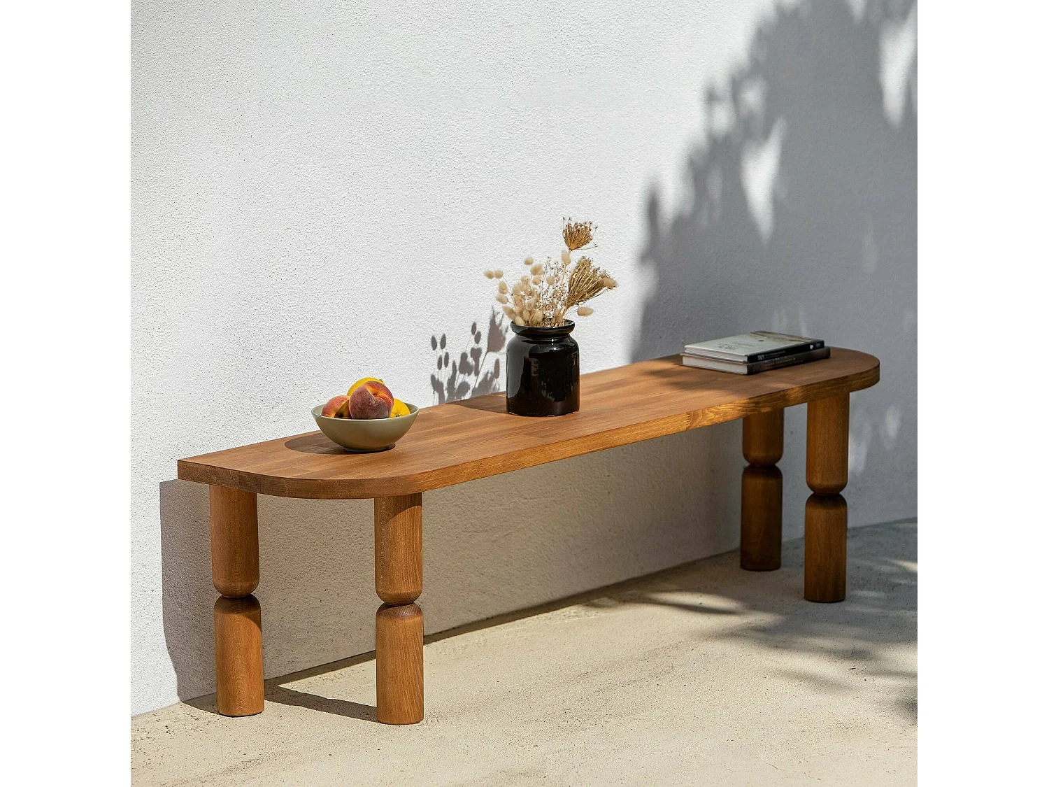 Dgrimald tv-meubel, woonkamermeubel, lage tv-meubel, wandstandaard, 140x35h40 cm, Eik