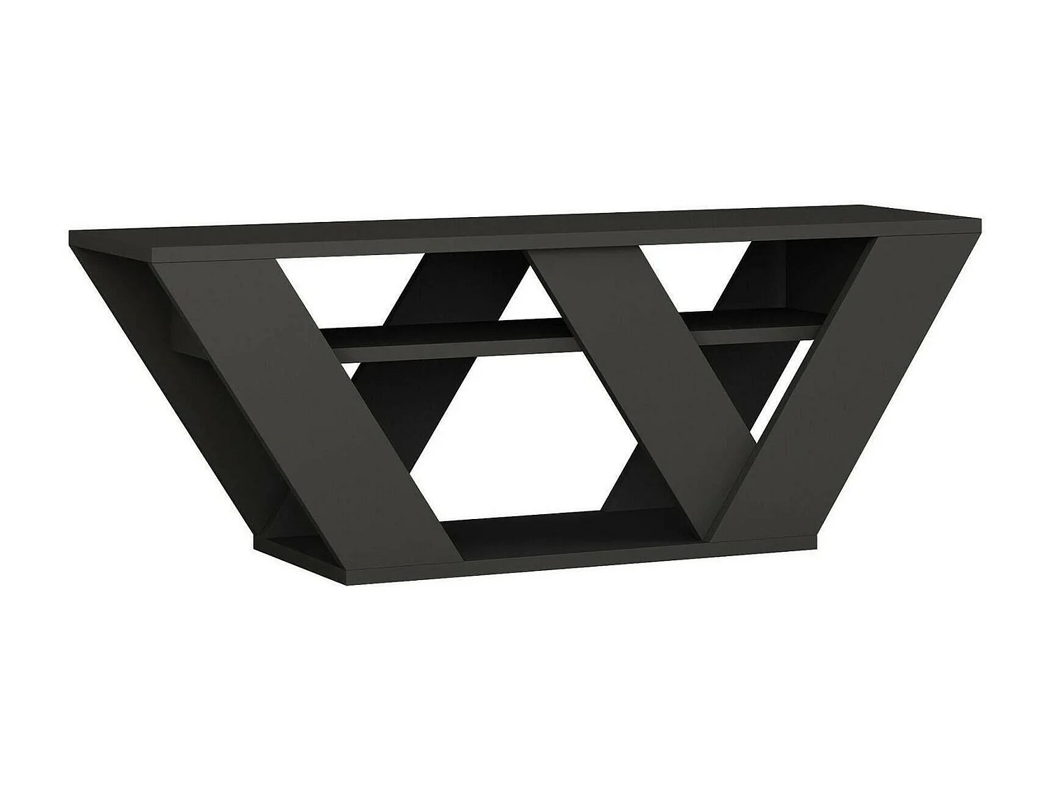 Mueble de televisión Dpellegr, Aparador de salón, Mueble bajo para TV, Base de pared equipada, 110x30h40 cm, Antracita