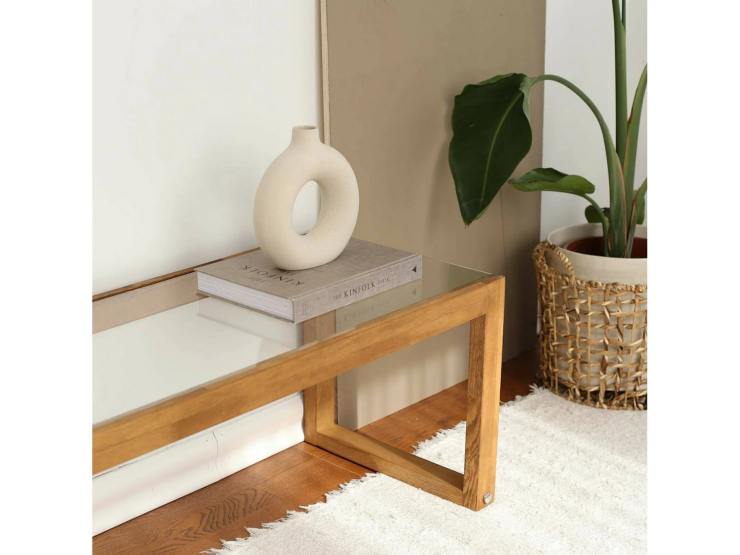 Dfrattes tv-meubel, woonkamermeubel, lage tv-meubel, wandstandaard, 130x40h40 cm, Eiken