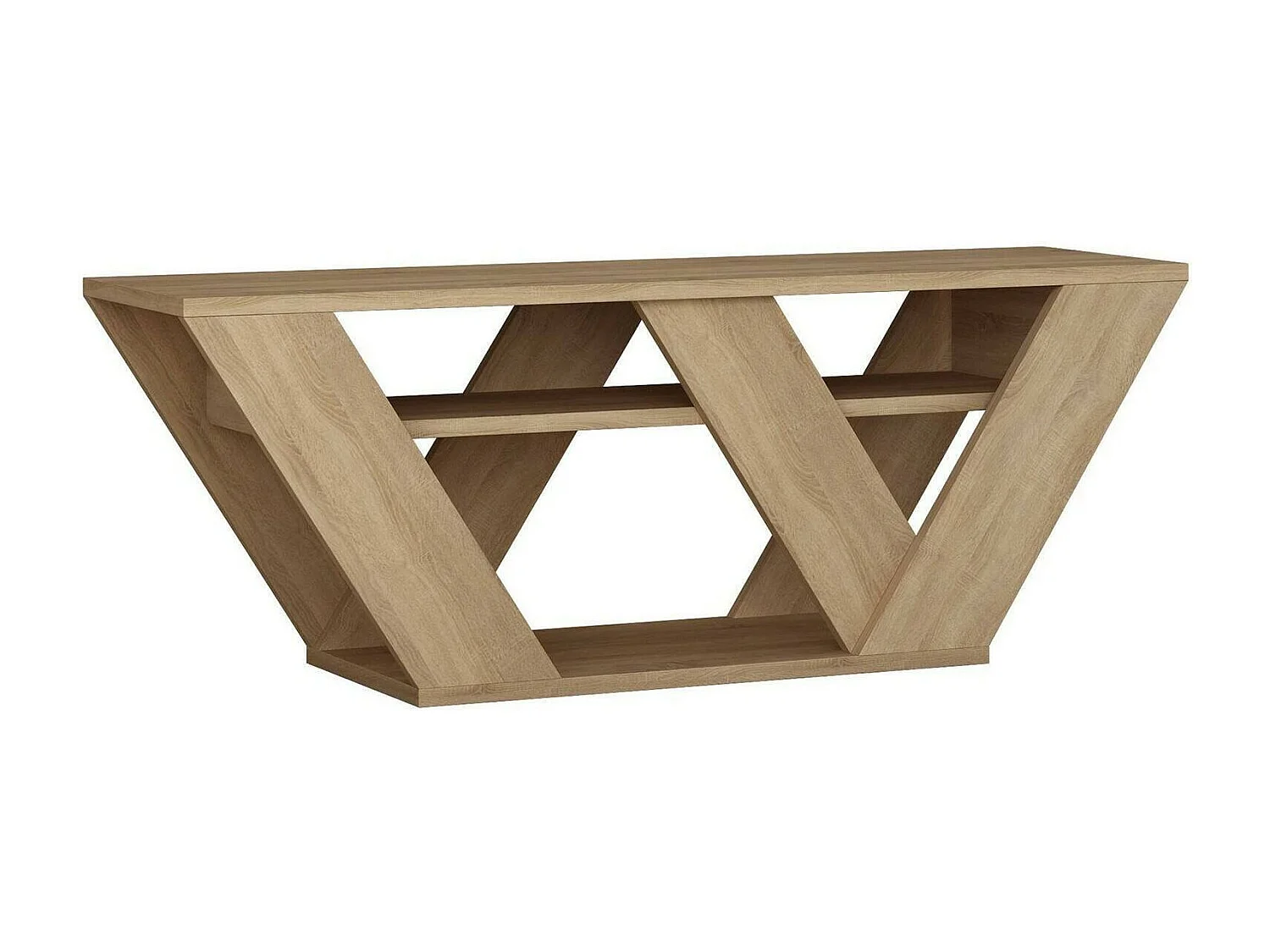 Dpellegr tv-meubel, woonkamer dressoir, laag tv-meubel, inbouw wandonderstel, 110x30h40 cm, eiken