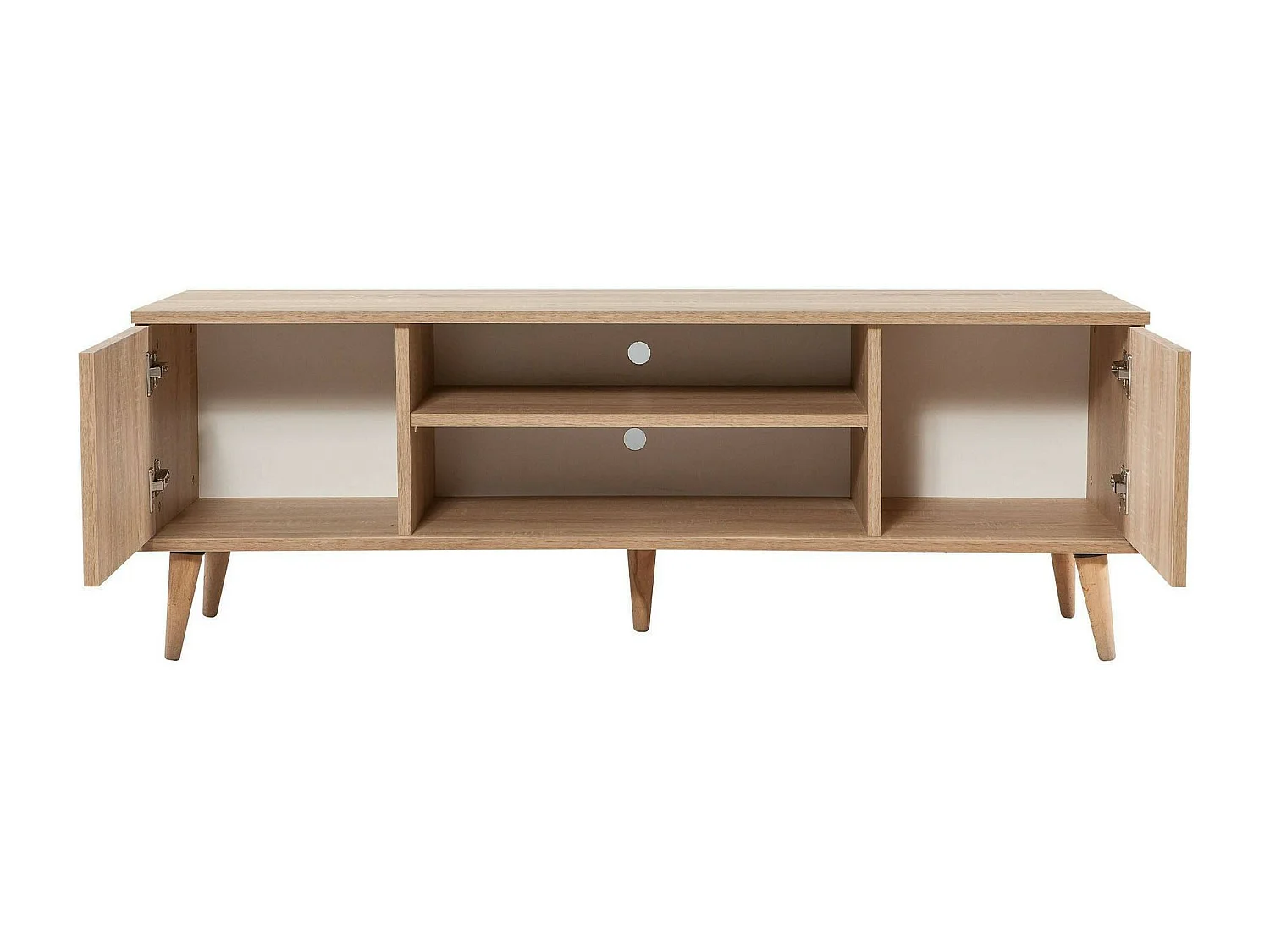 Dfantacc tv-meubel, woonkamermeubel, lage tv-meubel, wandstandaard, 140x40h50 cm, eiken en veelkleurig