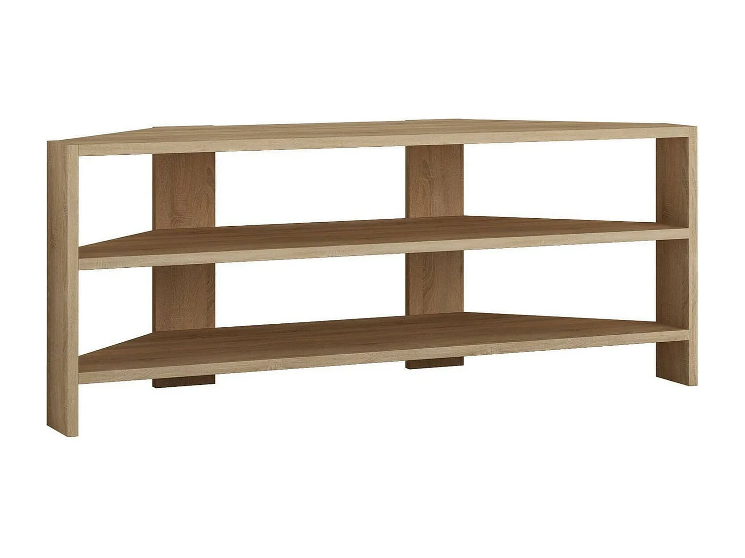 Fernsehschrank Dbarb, Ständer für Wohnzimmerfernseher, Niedriges Wohnzimmer-Sideboard, TV-Ständerbasis, 114x36h45 cm, Eiche