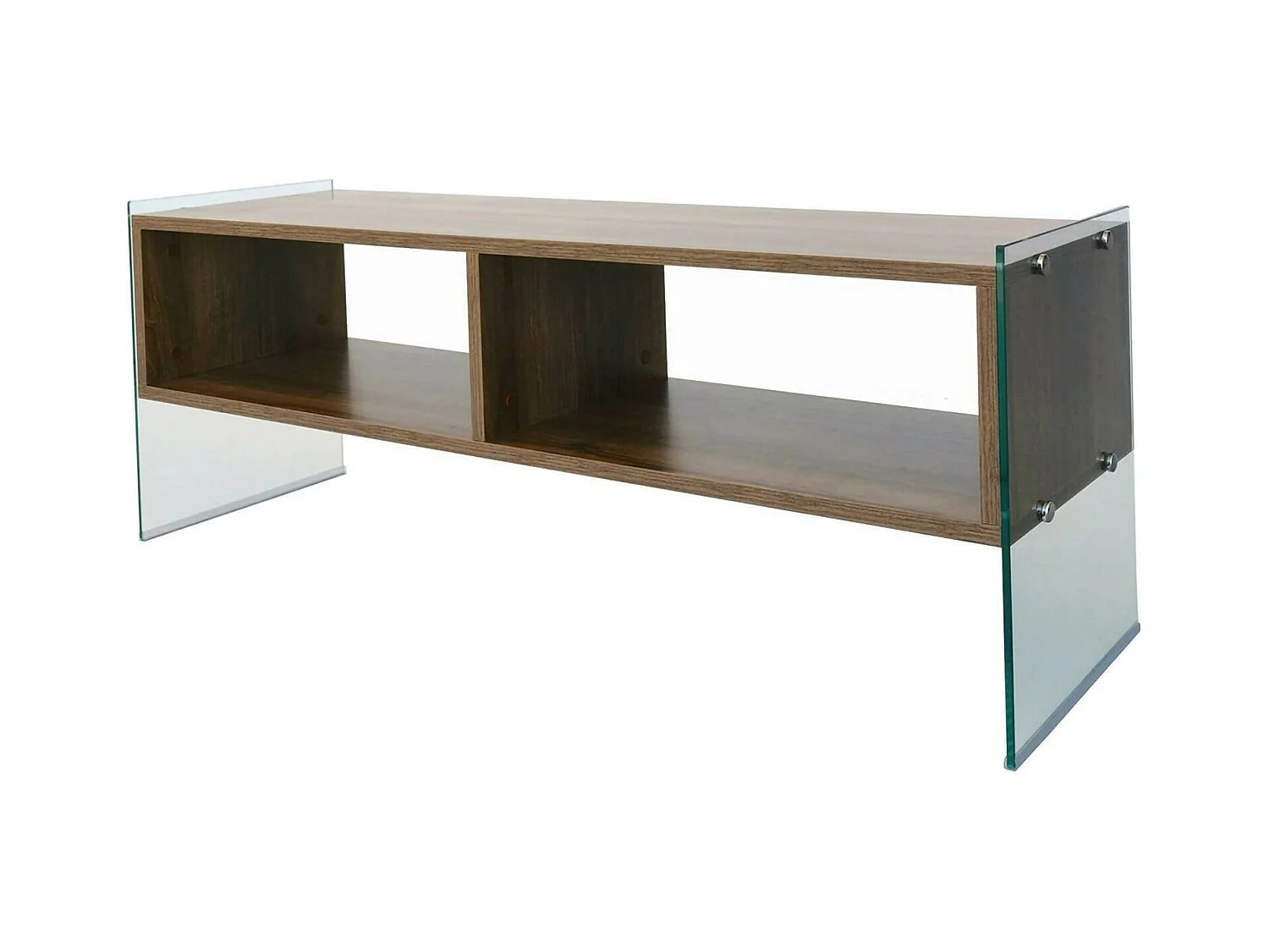 Dbennace tv-meubel, woonkamermeubel, lage tv-meubel, wandstandaard, 120x35h45 cm, walnoot