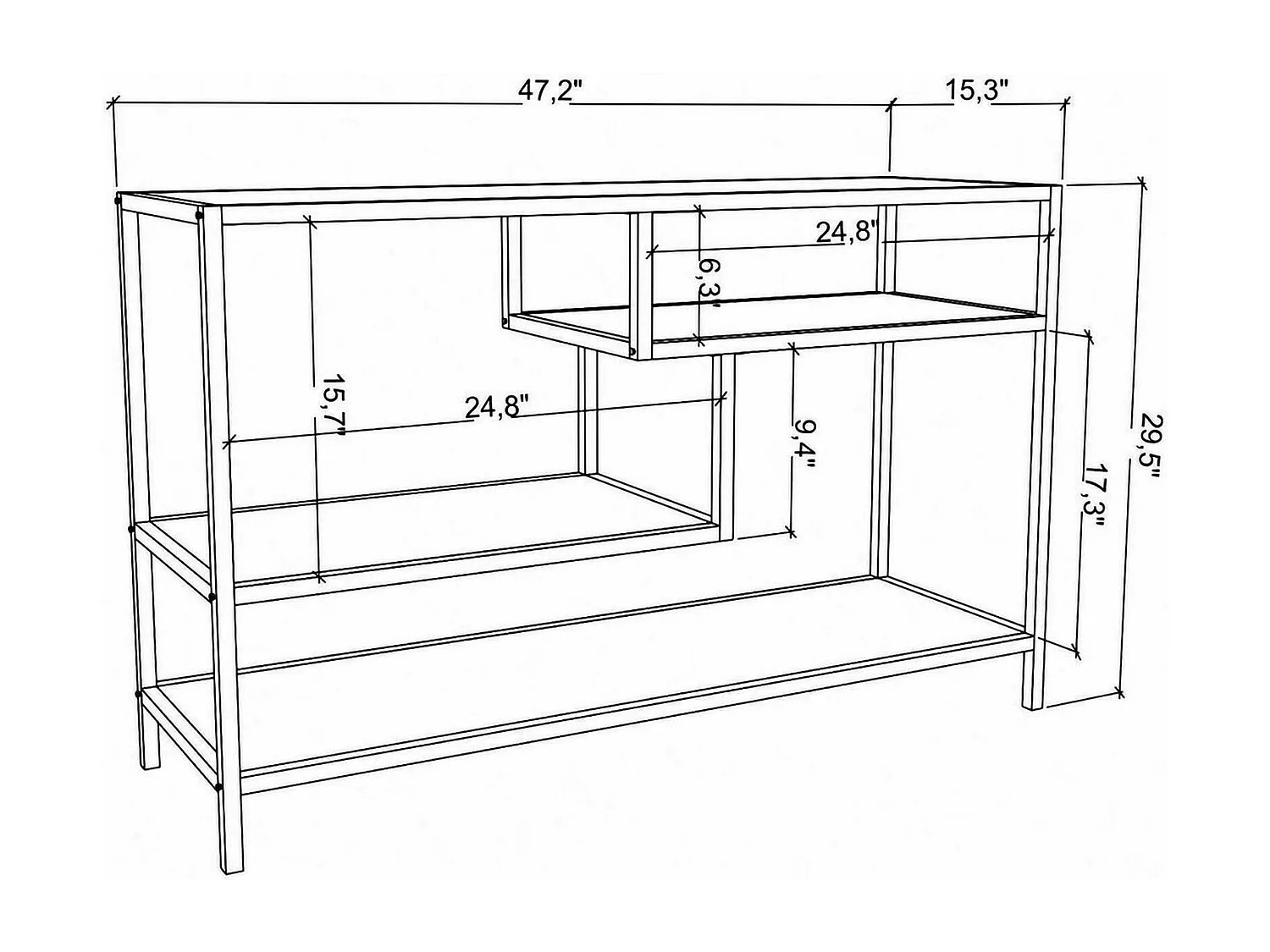 Mueble de televisión Dplizzar, Aparador de salón, Mueble bajo para TV, Base de pared equipada, 120x39h75 cm, Roble y Negro