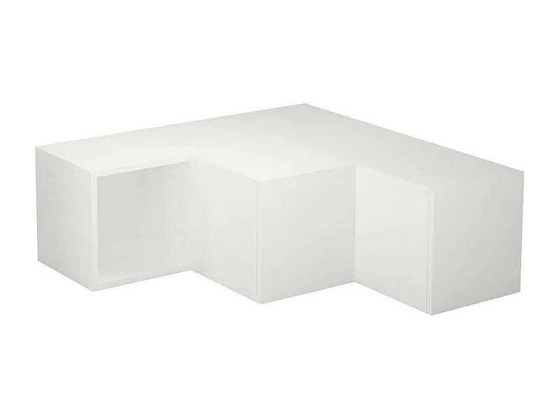 MobilE suporte de TV Dfallett, Aparador de sala, Armário de TV baixo, Base de parede equipada, 90x92h32 cm, Branco