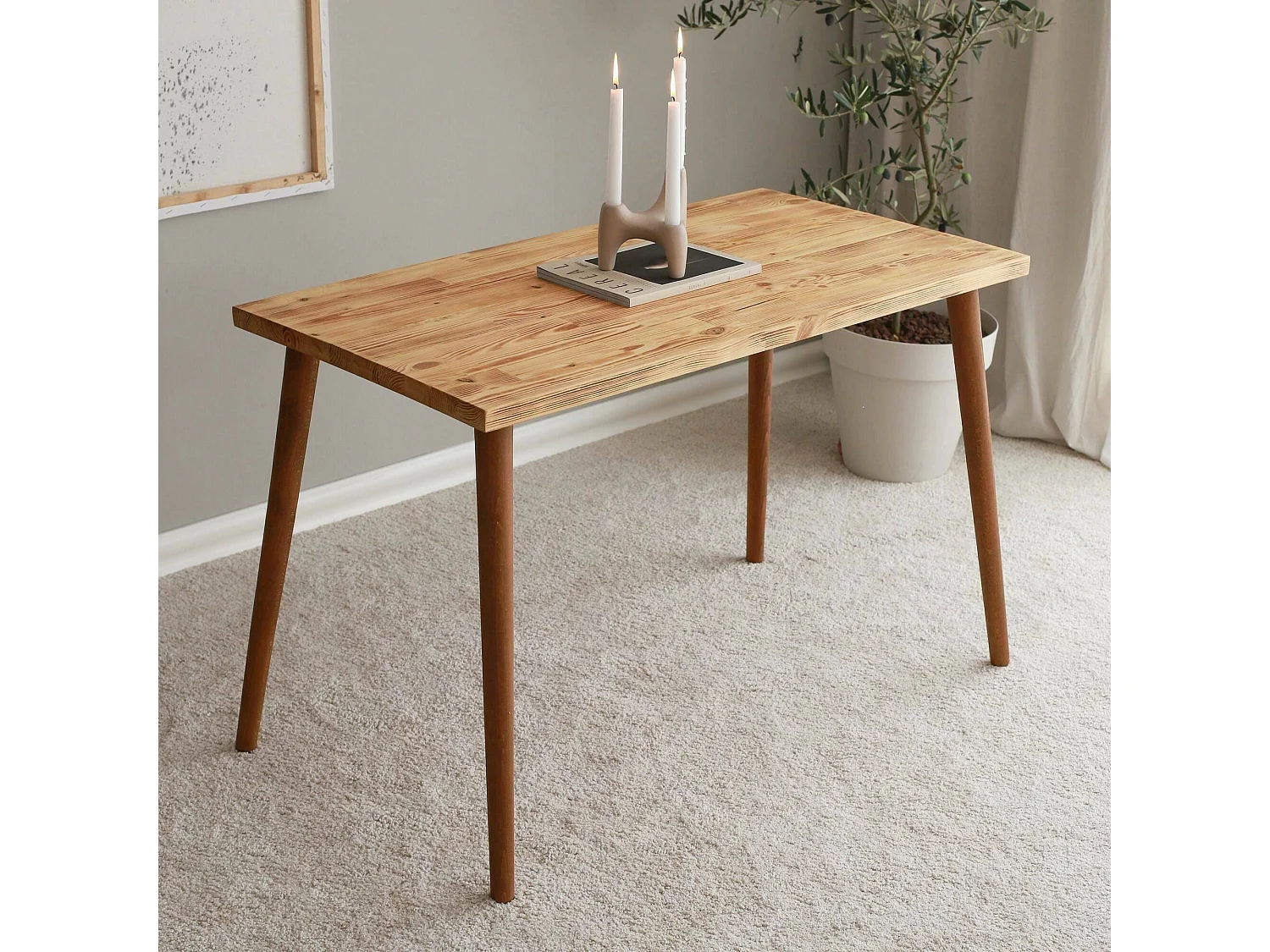 Mesa Dlojacon, Mesa de trabalho multiusos, Mesa de escritório com suporte para PC, Bancada, 110x60h73 cm, Carvalho