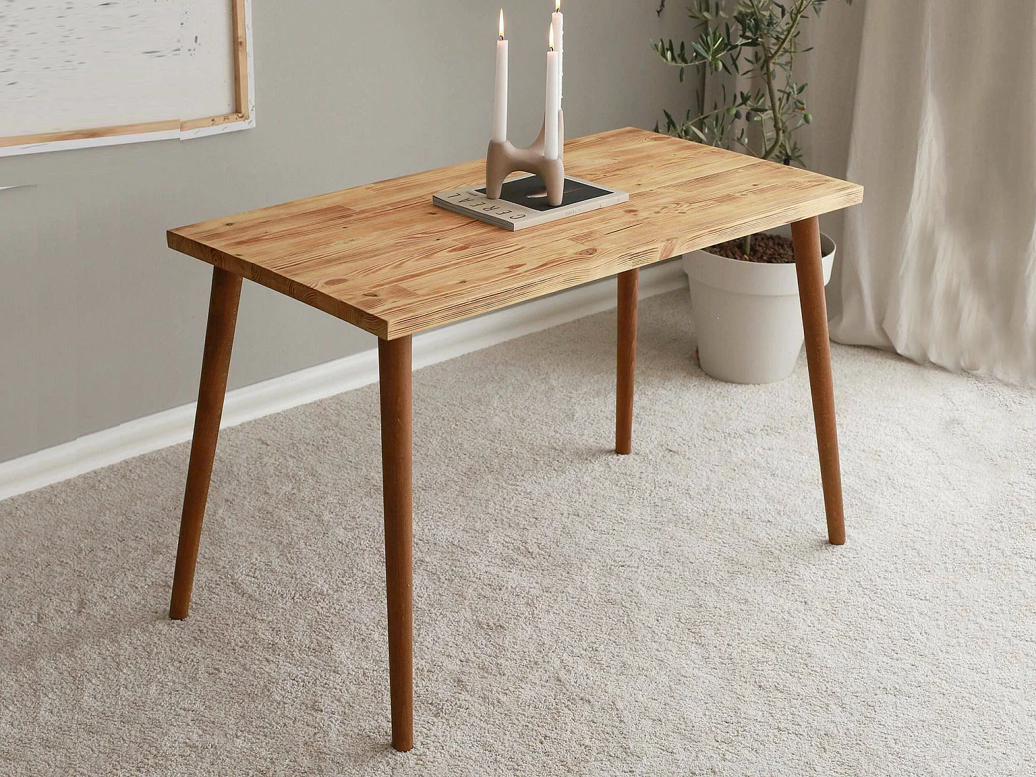 Mesa Dlojacon, Mesa de trabalho multiusos, Mesa de escritório com suporte para PC, Bancada, 110x60h73 cm, Carvalho