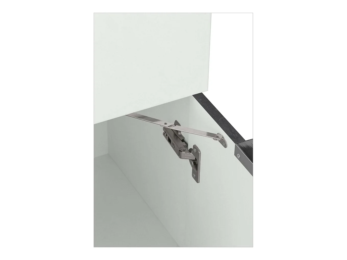 Dcallejo Bureau, Hoekkast met planken en werkblad, Multifunctionele Bureautafel, Ruimtebesparend Bureau, 100% Made in Italy, 70x57h140 cm, Wit en Leisteen