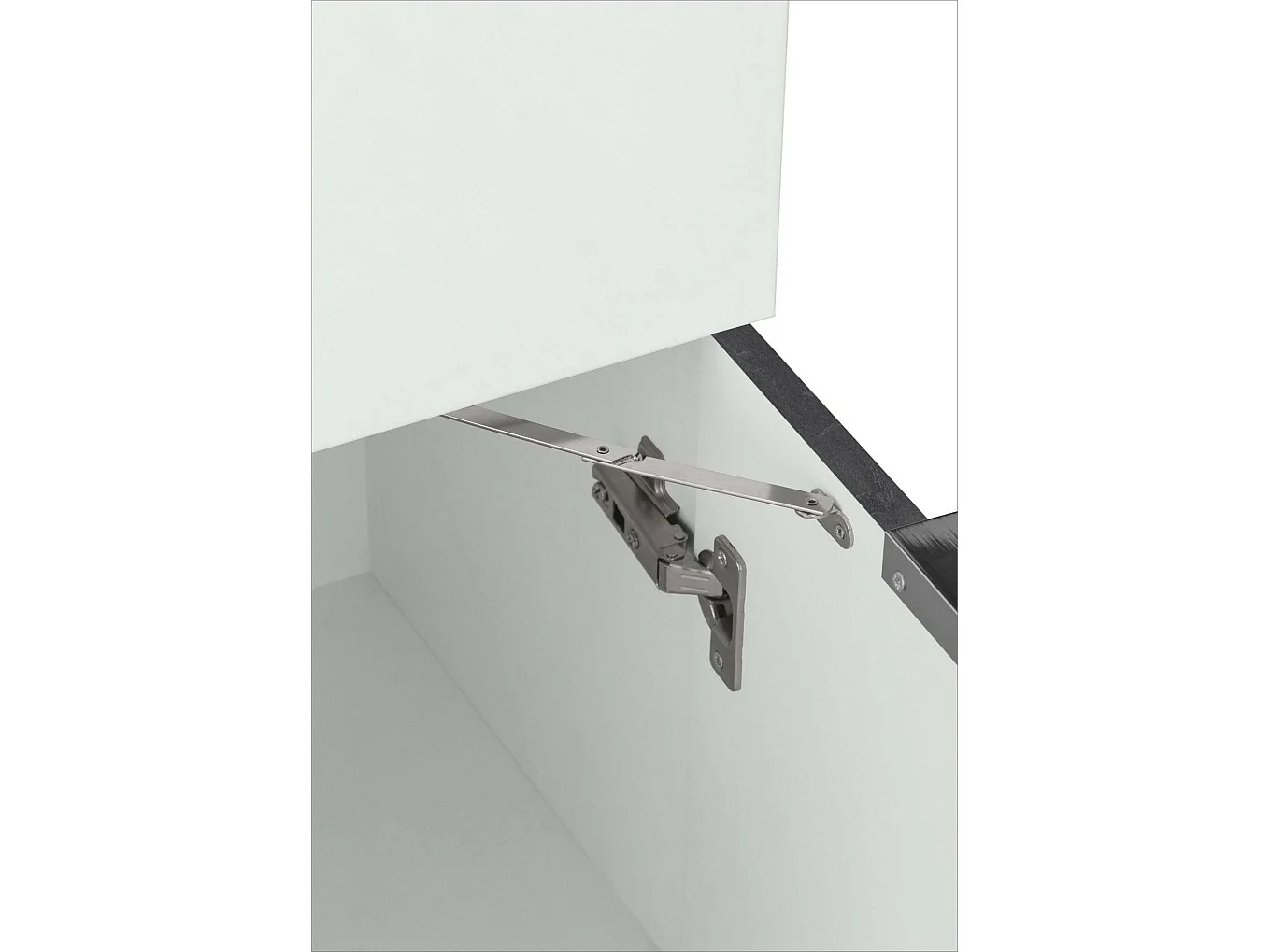 Mea Dcallejo, Armário de canto com prateleira e bancada, Mea multiuo para ecritório, Mea que economiza epaço, 100% Made in Italy, cm 70x57h140, Branco e Ardóia