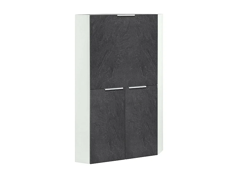 Scrivania Akiro, 2 Ripiani Made in Italy, 57x70x140h cm Bianco