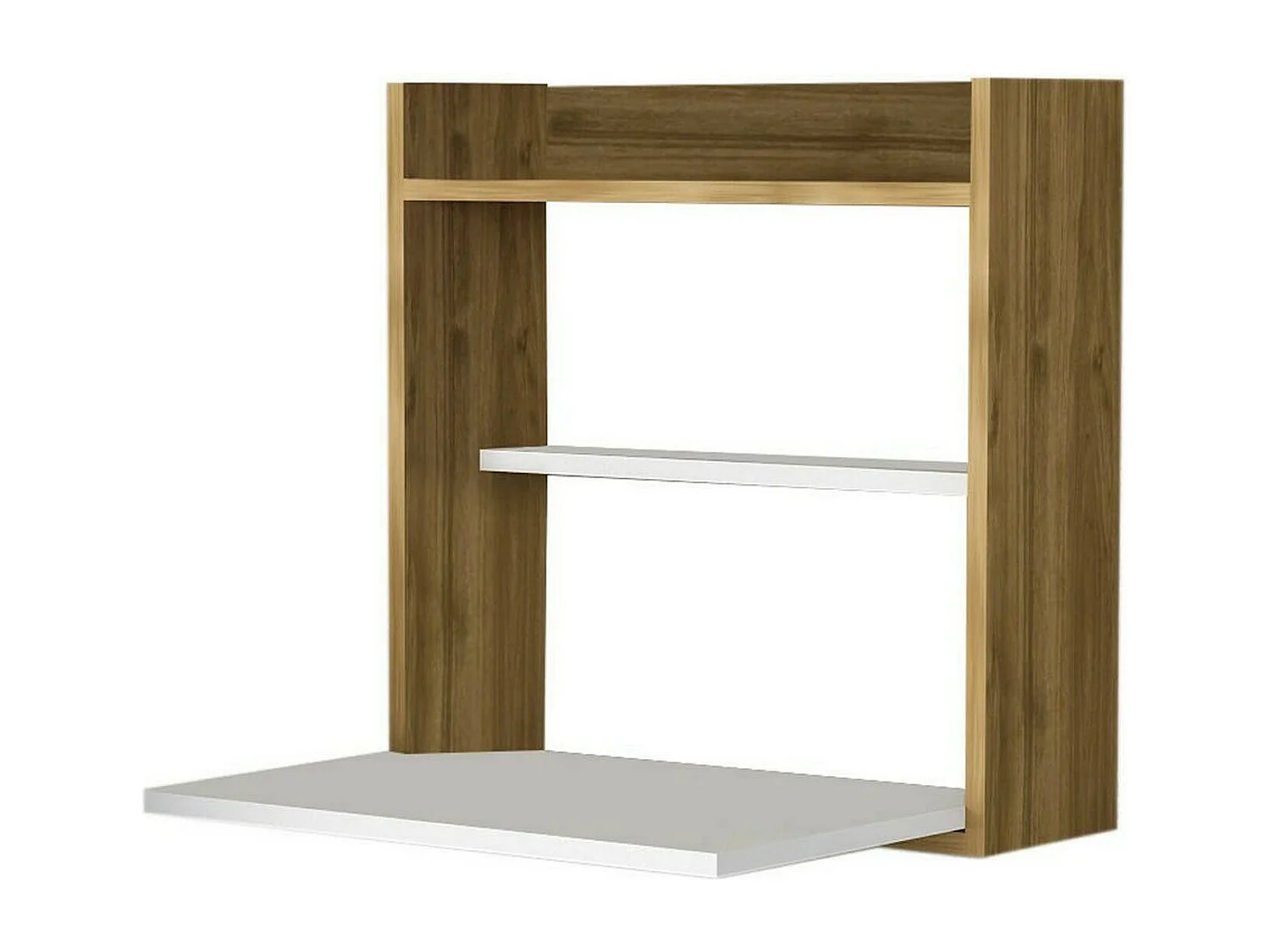 Dpern-werktafel, Multifunctioneel Bureau, PC-kantoortafel, Aanrecht, 60x20h60 cm, Walnootwit