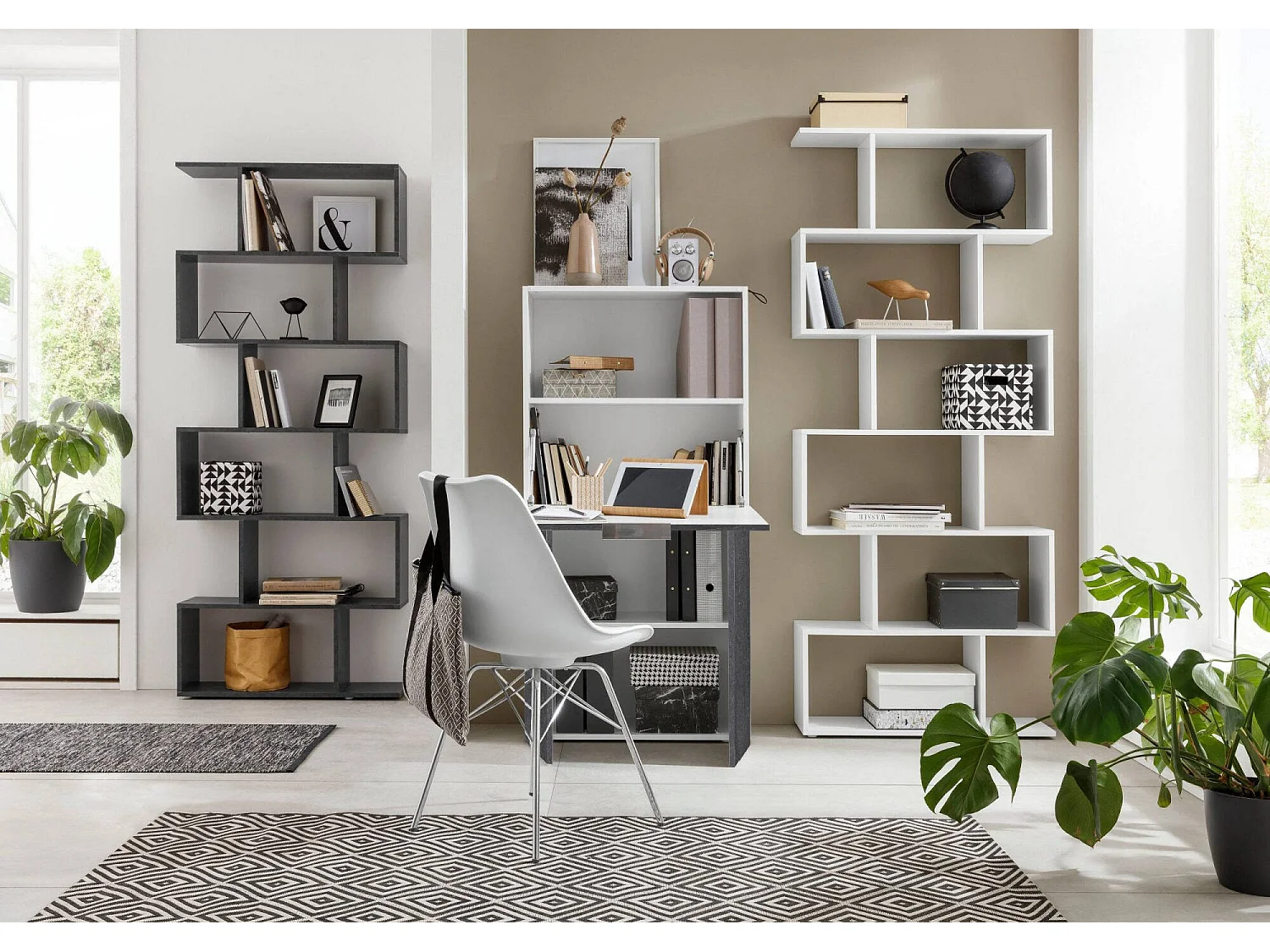 Mesa com efeito de madeira