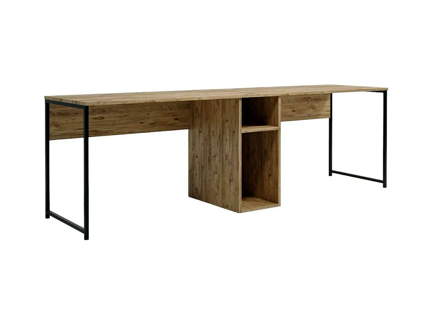 Bureau Annis, Pupitre polyvalent, Table de bureau pour PC, Plan de travail, 240x60h74 cm, Chêne