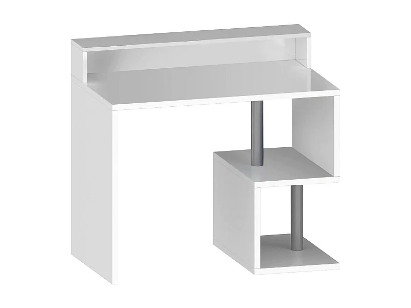 Scrivania Eva, 2 Ripiani Made in Italy, 50x100x93h cm Bianco