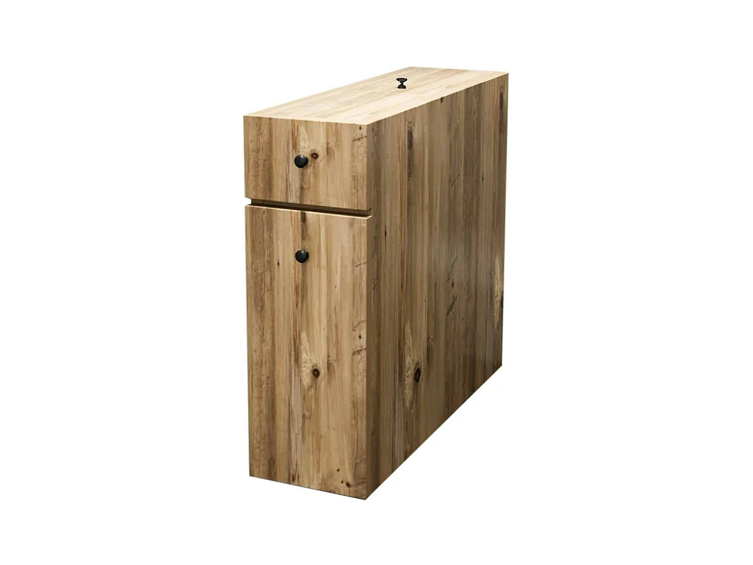 Mobiel onder de gootsteen Dmagon, Mobiel dBadkamer, Wastafelcontainer, Wastafelkast, 20x60h55 cm, Eik
