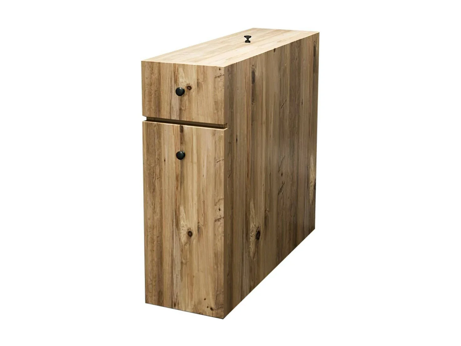 Mobiel onder de gootsteen Dmagon, Mobiel dBadkamer, Wastafelcontainer, Wastafelkast, 20x60h55 cm, Eik