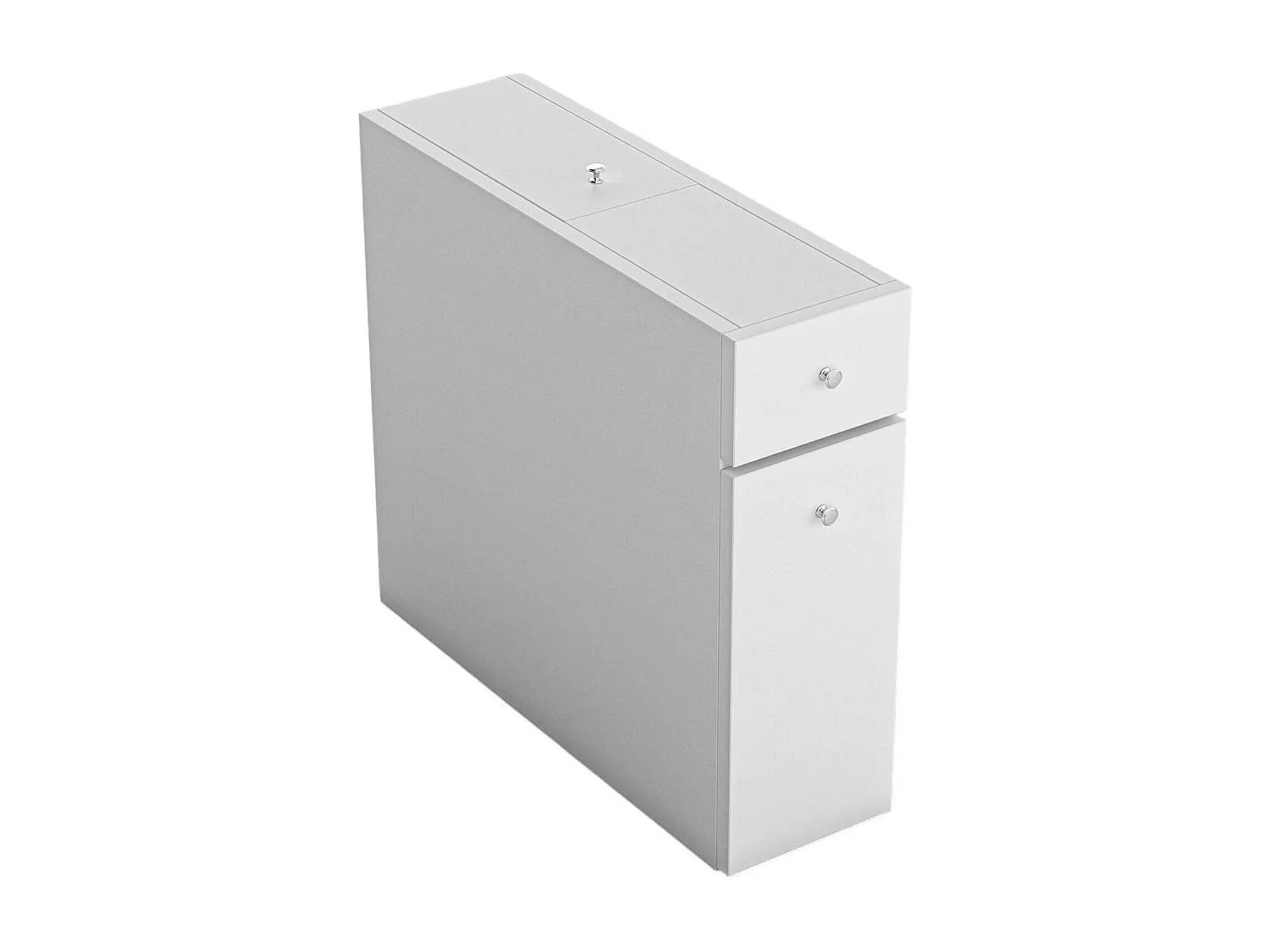 Meuble sous lavabo Galene, Armoire de toilette, Récipient pour lavabo, Meuble d'évier, 20x60h55 cm, Blanc