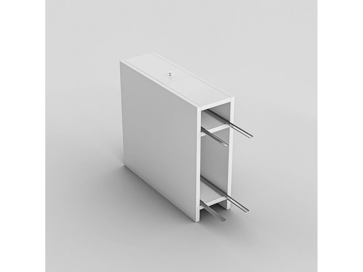 Meuble sous lavabo Galene, Armoire de toilette, Récipient pour lavabo, Meuble d'évier, 20x60h55 cm, Blanc