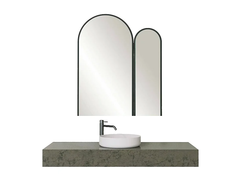 Bajo el armario Dguarner, Mueble de baño, Contenedor de lavabo, Mueble fregadero, 50x12h45 cm, Negro