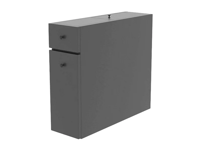 Dmora - Mobile sottolavabo Isidora, 20x60h55 cm, Antracite