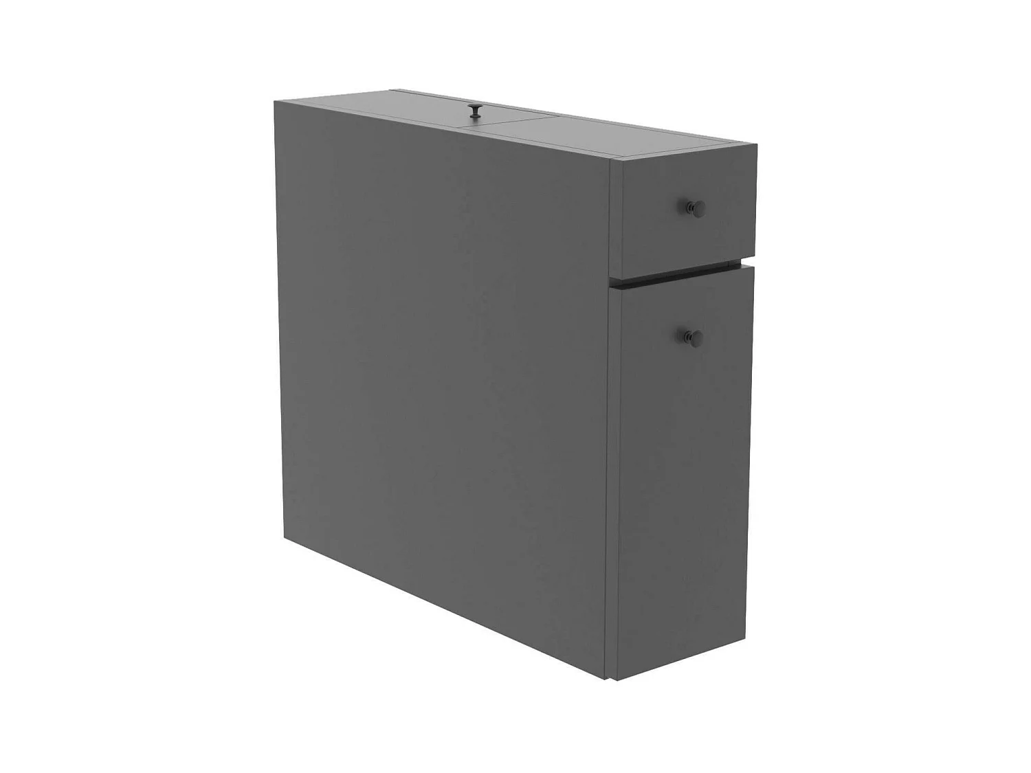 Meuble sous lavabo Galene, Armoire de toilette, Récipient pour lavabo, Meuble d'évier, 20x60h55 cm, Anthracite