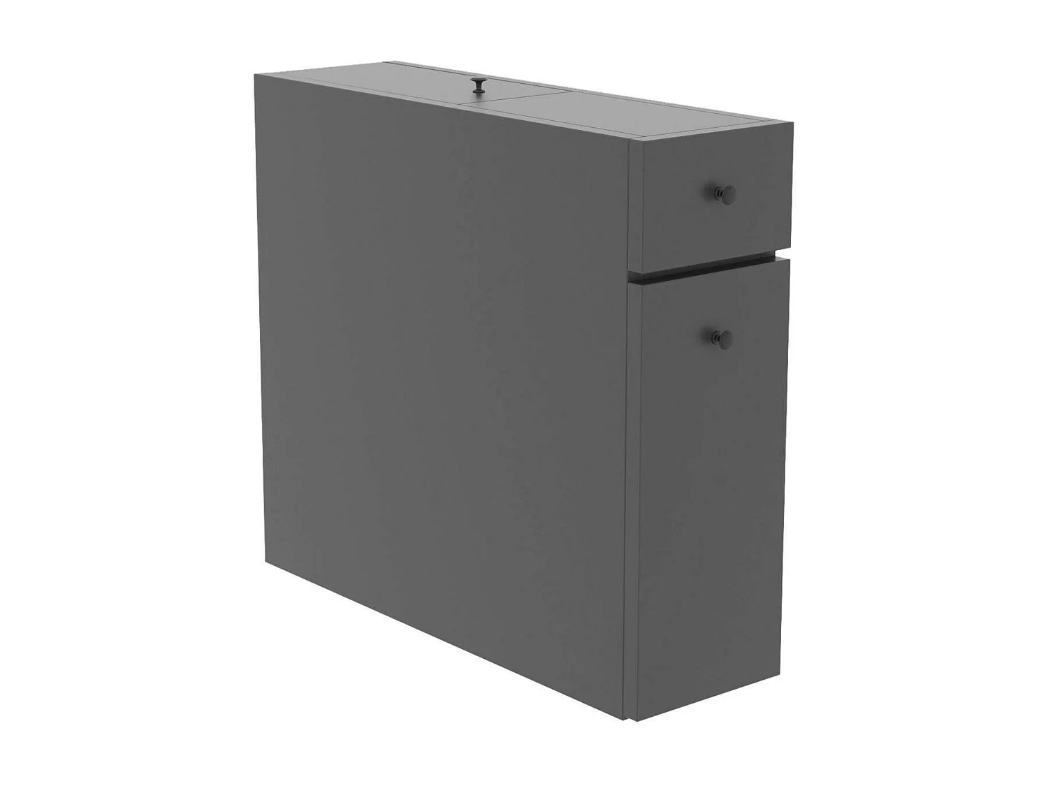 Meuble sous lavabo Galene, Armoire de toilette, Récipient pour lavabo, Meuble d'évier, 20x60h55 cm, Anthracite