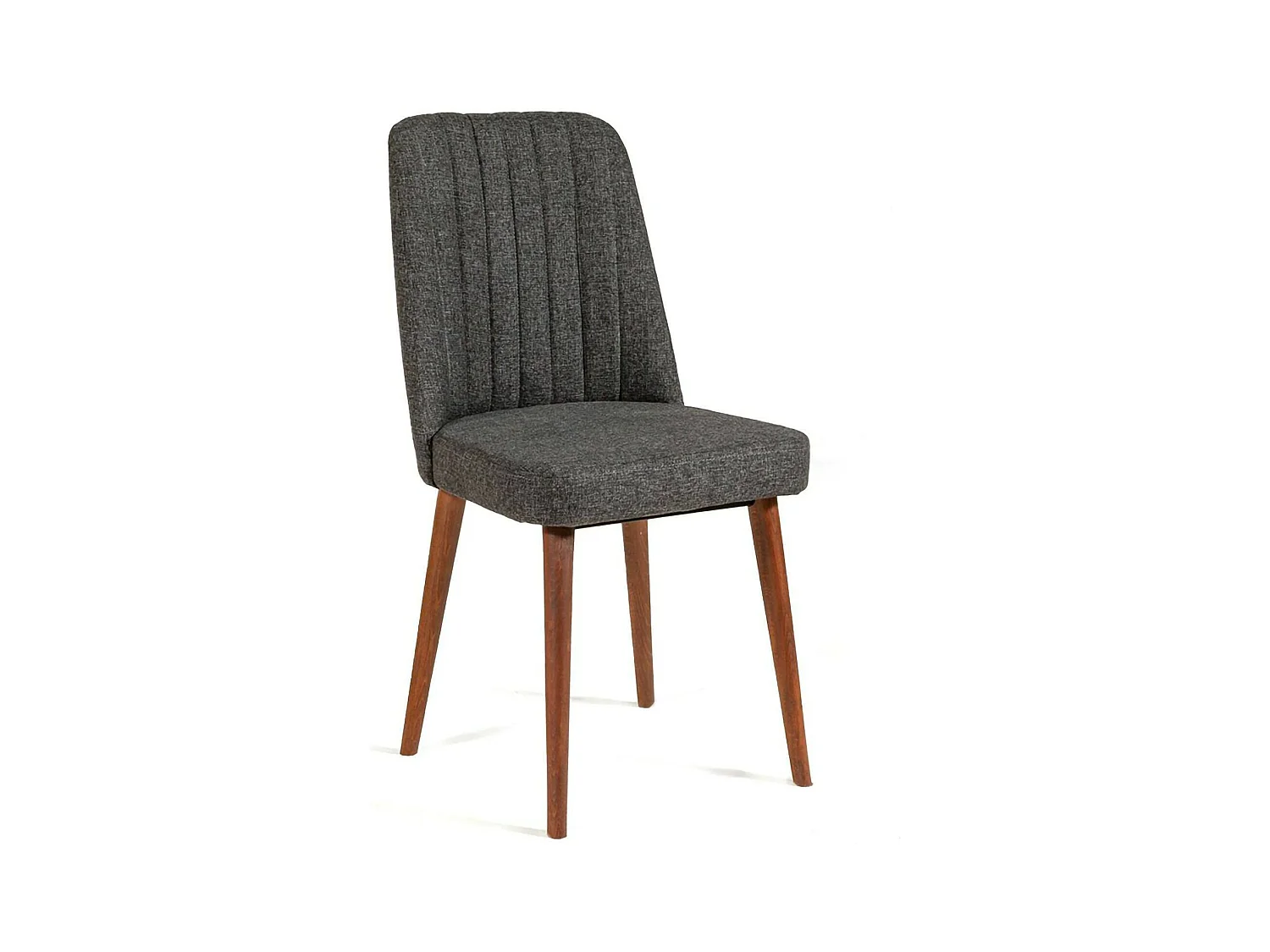 Chaise Alzirr, Sièges intérieurs, Chaise rembourrée, Fauteuil polyvalent, 47x46h89 cm, Noyer et Anthracite