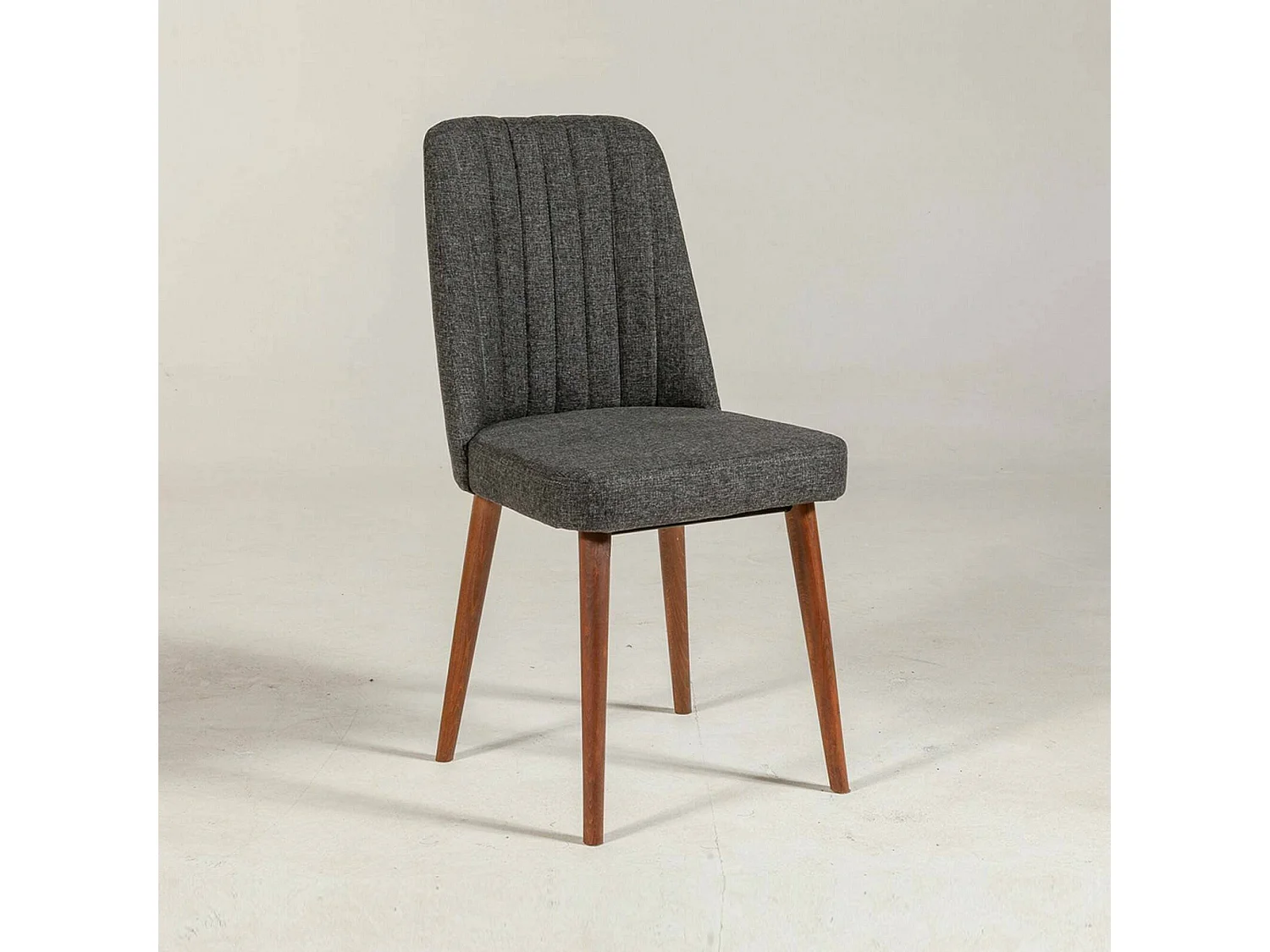 Chaise Alzirr, Sièges intérieurs, Chaise rembourrée, Fauteuil polyvalent, 47x46h89 cm, Noyer et Anthracite
