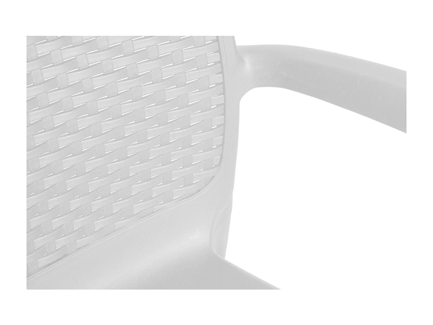 Ensemble de 4 chaises d'extérieur Viterbo, Sièges de jardin, Chaise de table à manger, Fauteuil d'extérieur effet rotin, 100% Made in Italy, 54x60h82 cm, Blanc