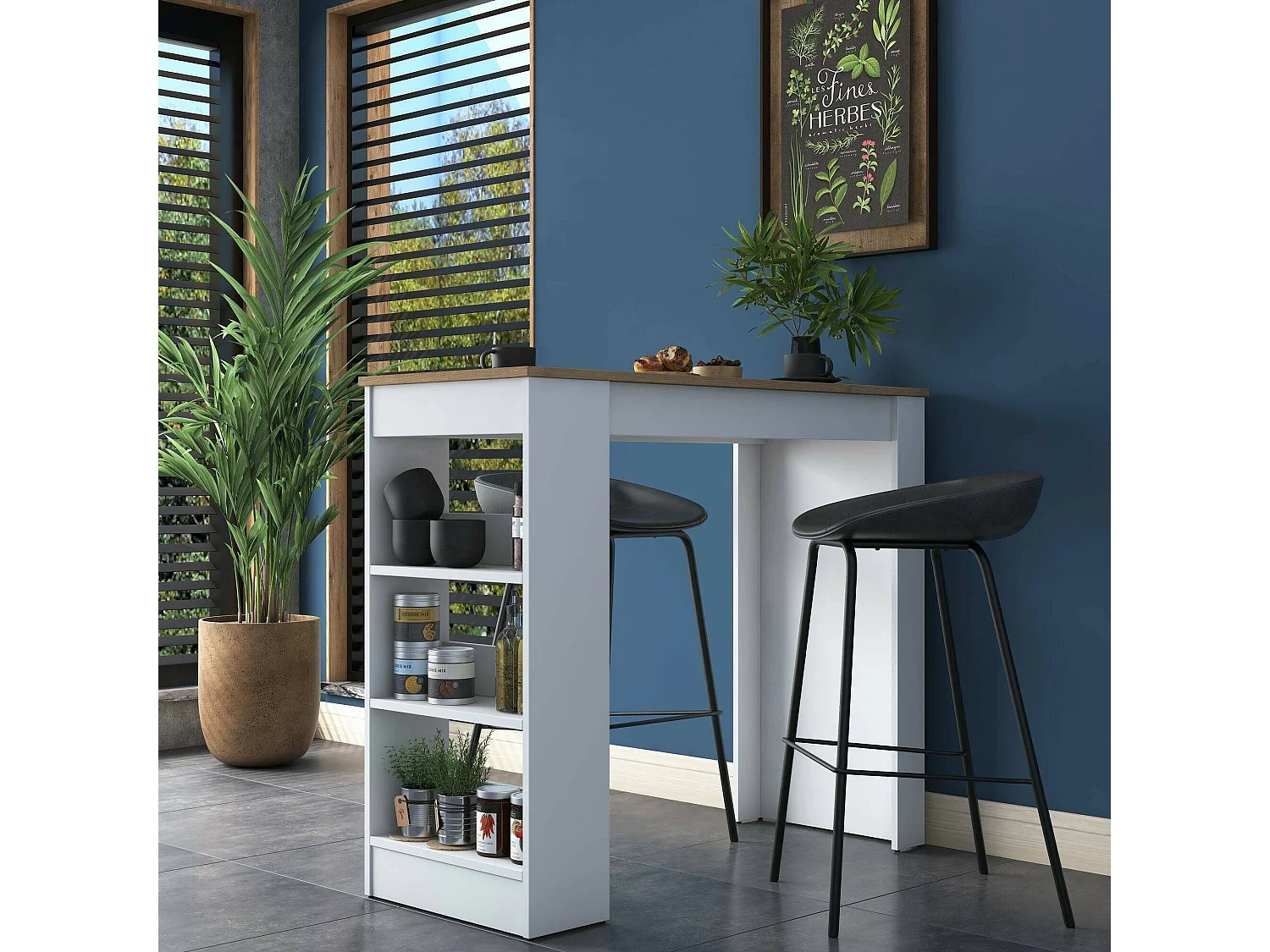 Tavolo Fisso Assan, 6 Posti, 50x120x100h cm Bianco