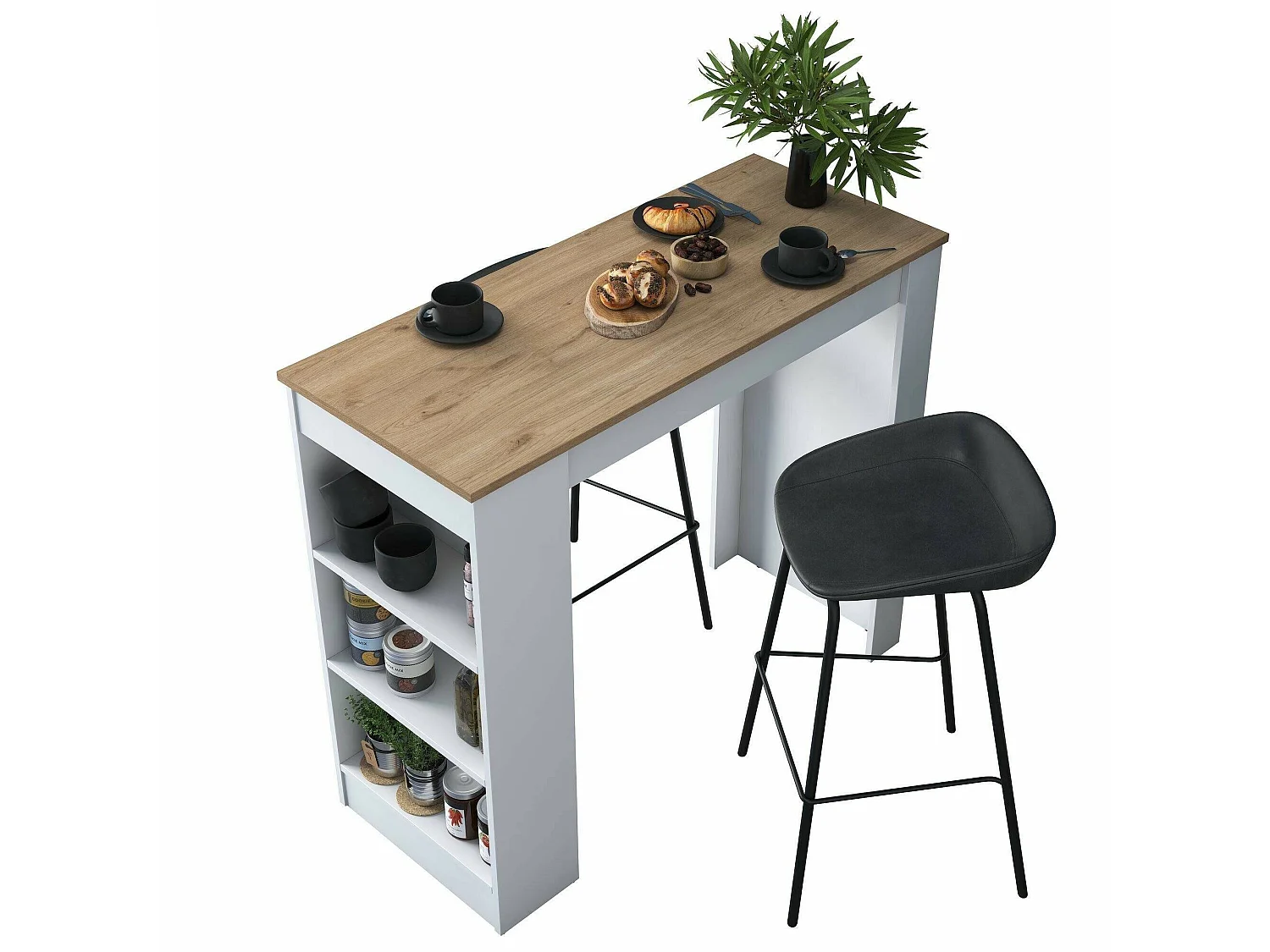 Tavolo Fisso Assan, 6 Posti, 50x120x100h cm Bianco