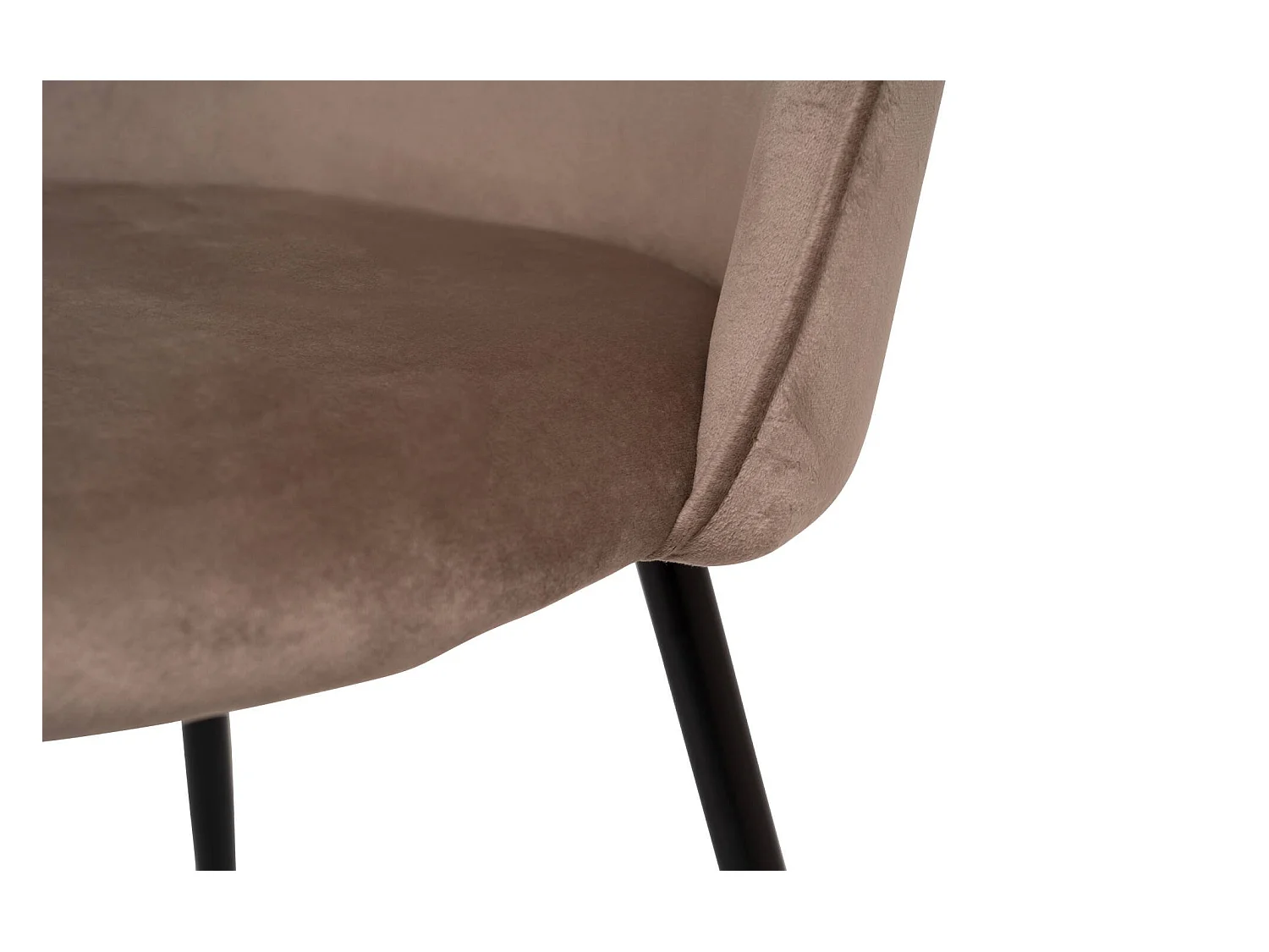 Ensemble de 4 chaises Stinson, Fauteuil recouvert de velours, Chaise de salle à manger rembourrée, Siège de réunion, 51x54h82 cm, Gris