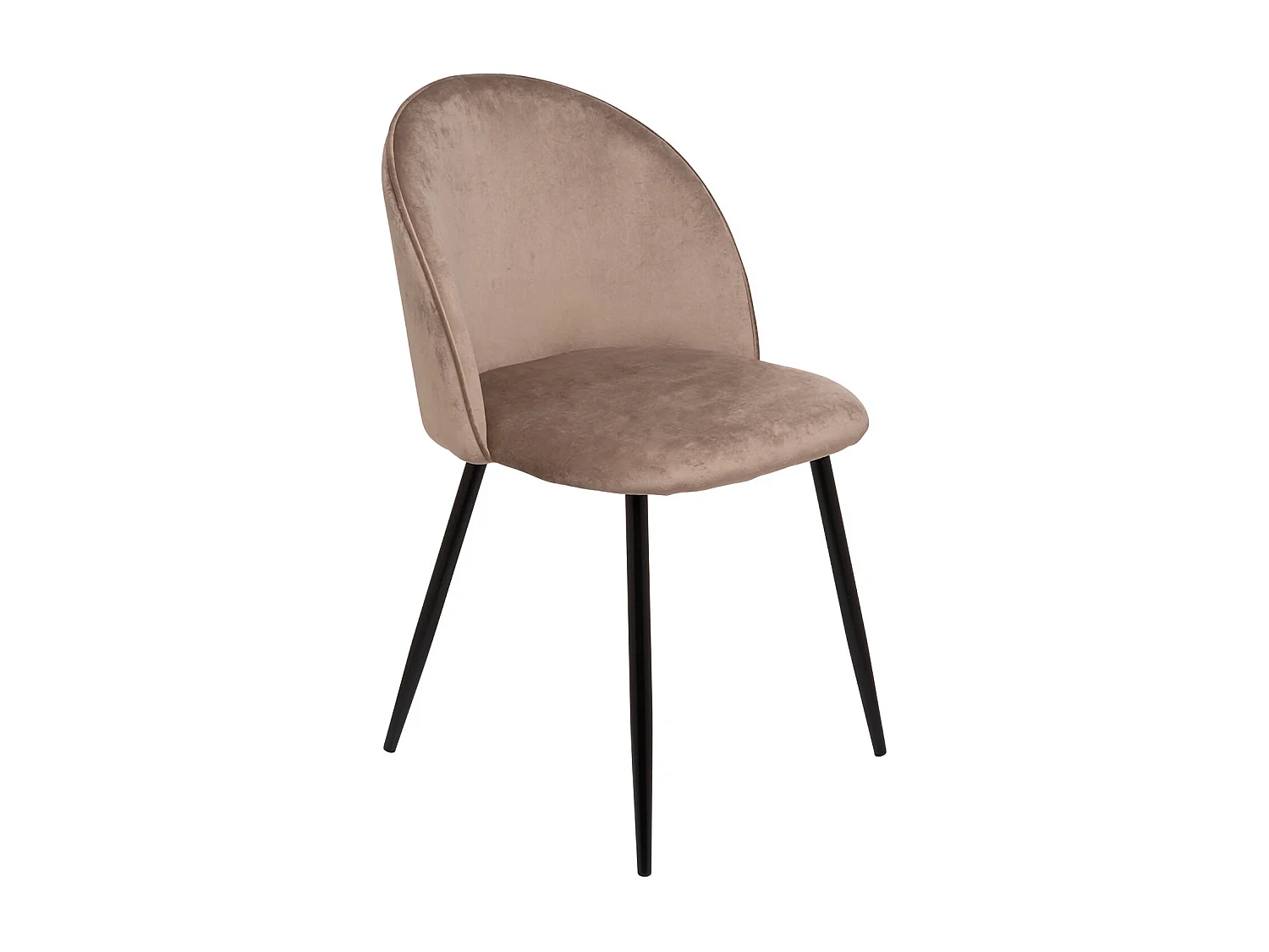 Ensemble de 4 chaises Stinson, Fauteuil recouvert de velours, Chaise de salle à manger rembourrée, Siège de réunion, 51x54h82 cm, Gris