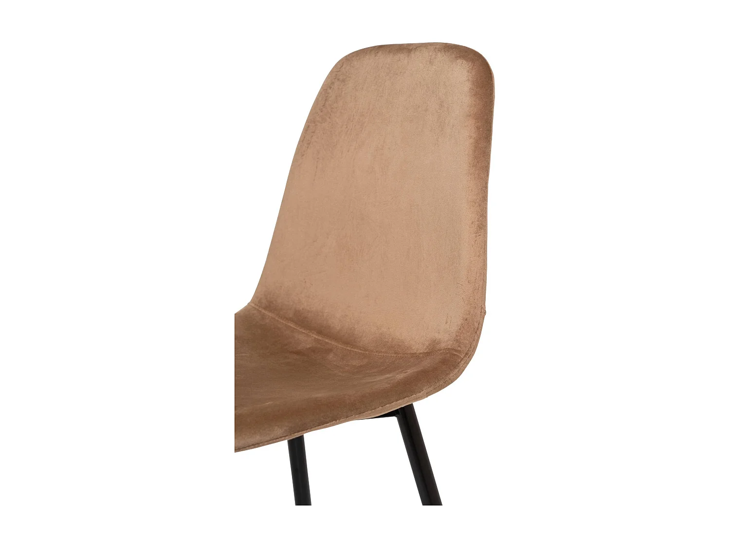 AlsDia Dacampor, Fluwelen gestoffeerde fauteuil, Gestoffeerde eetkamerstoel, Vergaderstoel, 45x56h87 cm, Zand