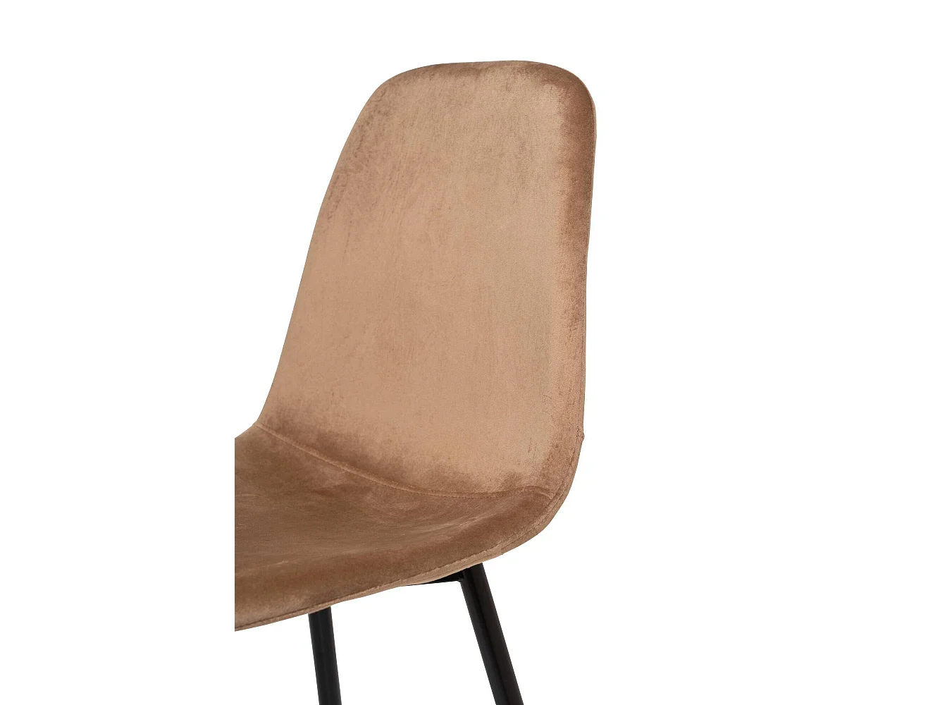 Chaise Pismo, Fauteuil recouvert de velours, Chaise de salle à manger rembourrée, Siège de réunion, 45x56h87 cm, Sable