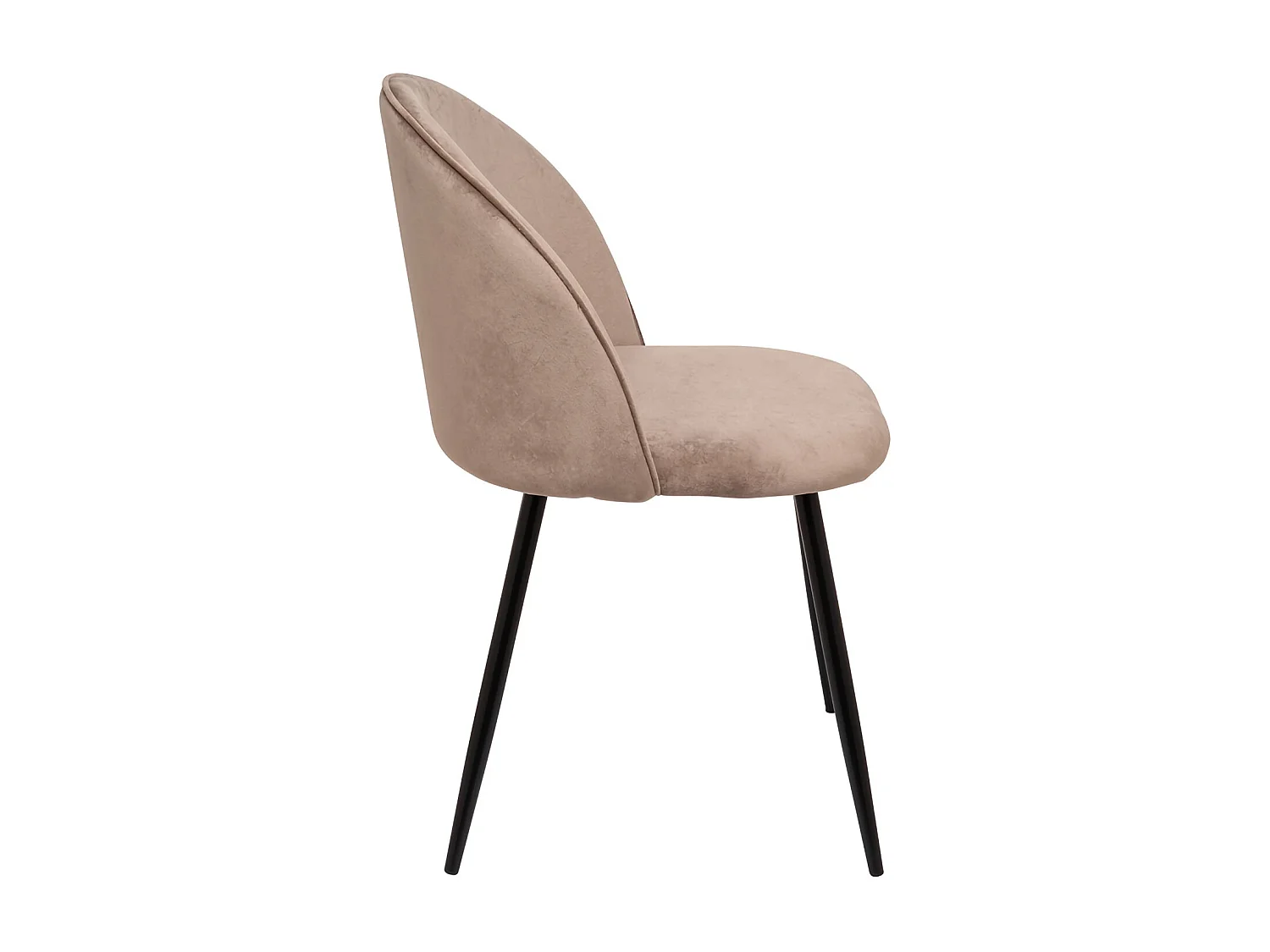 Chaise Stinson, Fauteuil recouvert de velours, Chaise de salle à manger rembourrée, Siège de réunion, 51x54h82 cm, Gris