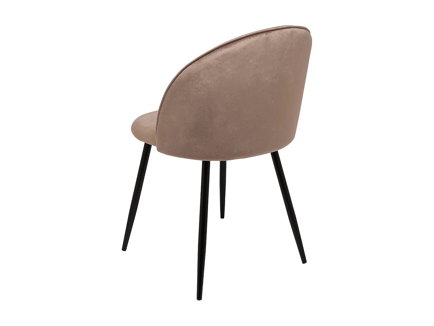 Chaise Stinson, Fauteuil recouvert de velours, Chaise de salle à manger rembourrée, Siège de réunion, 51x54h82 cm, Gris