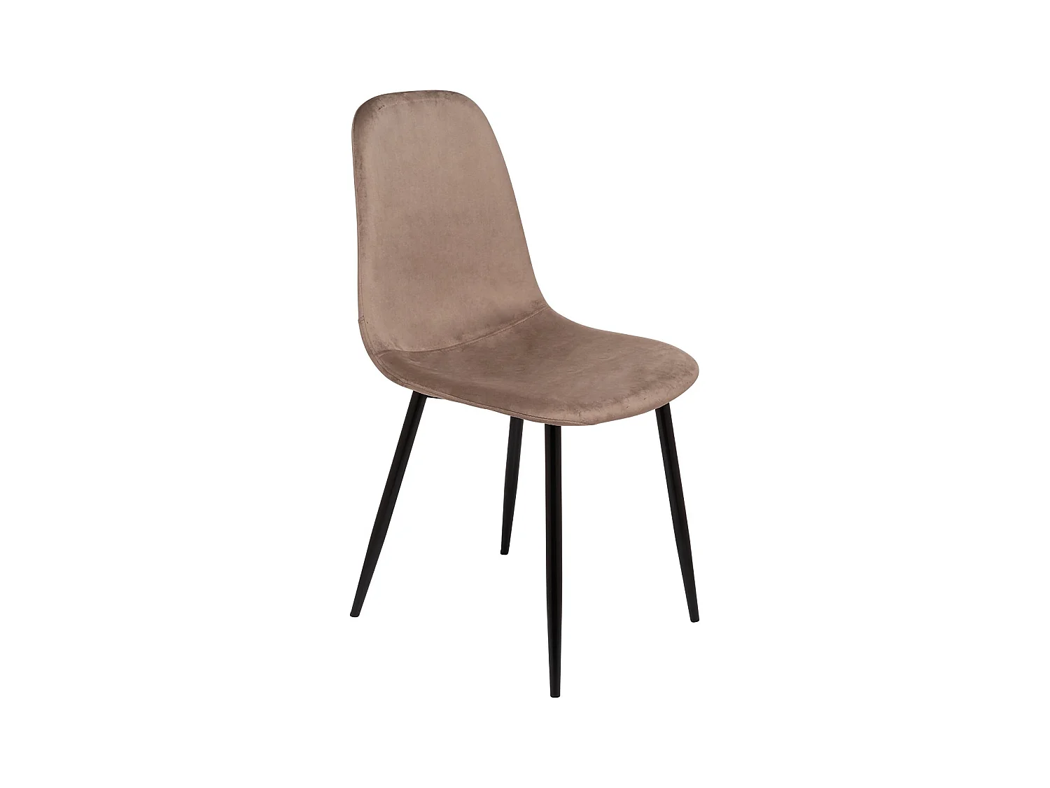Pismo Chair, Fauteuil recouvert de velours, Chaise de salle à manger rembourrée, Siège de réunion, 45x56h87 cm, Gris