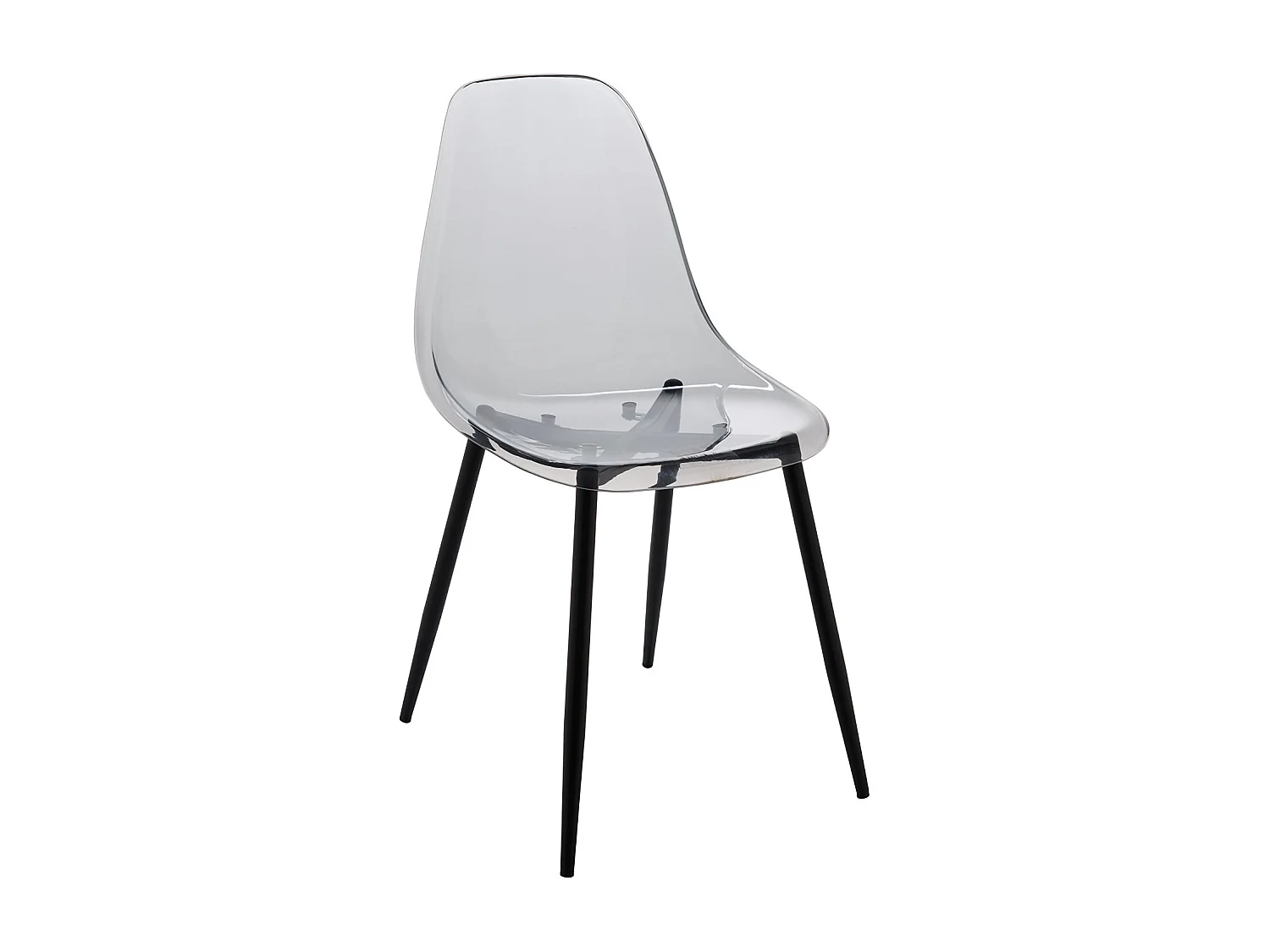 Conjunto de 4 cadeiras Dabdalhad, Poltrona PET, Cadeira de jantar ergonómica, Assento de reunião, 53x46h81 cm, Fumé