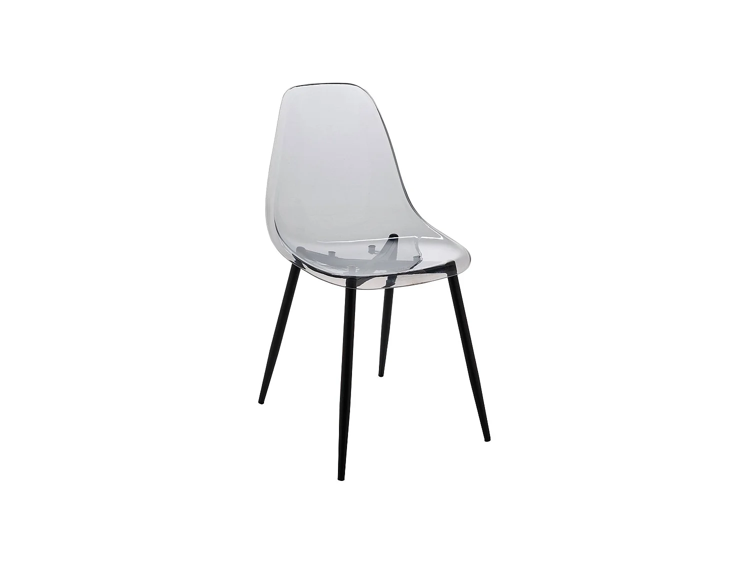 Set van 4 Dabdalhad Stoelen, PET Fauteuil, Ergonomische Eetkamerstoel, Vergaderstoel, 53x46h81 cm, Fumé